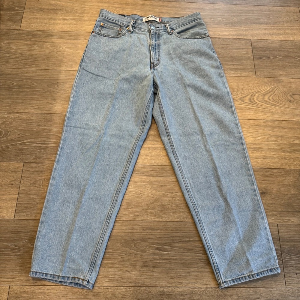Levis 560 Comfort Fit Jeans Mens 34x30 Light Wash Blue Loose Tapered Denim Y2K